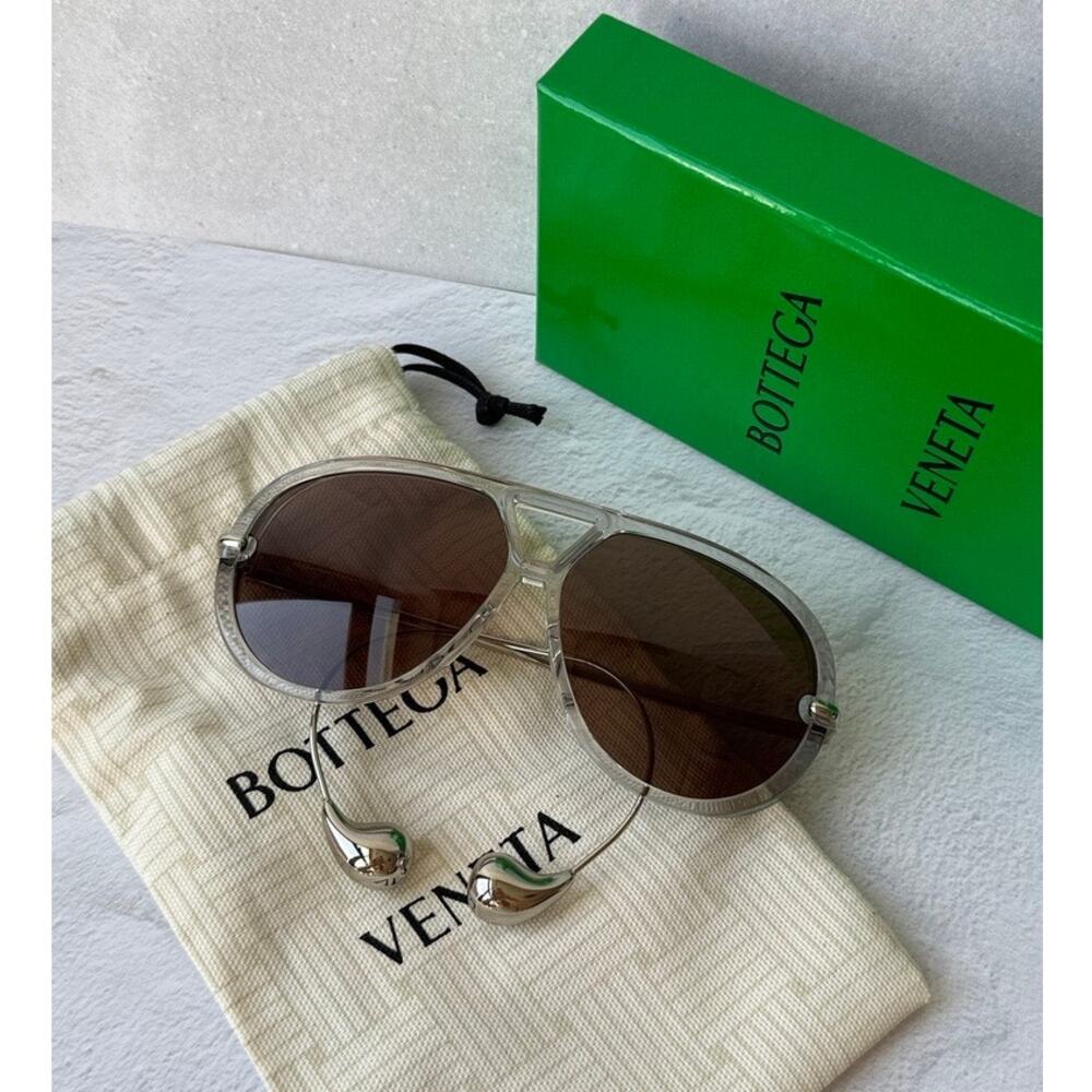 NEW Bottega Veneta BV1273S Drop Earring Sunglasses in Grey